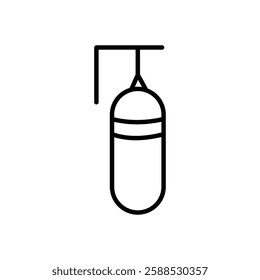 Punching bag icon logo sign set vector outline
