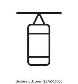 Punching bag icon Outline vector for web ui