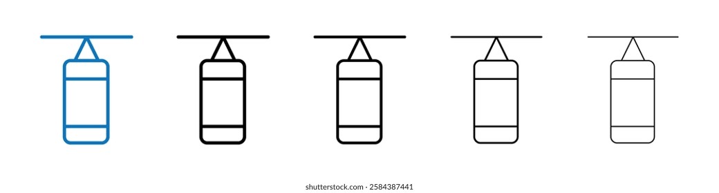 Punching bag icon Outline vector logo for web ui