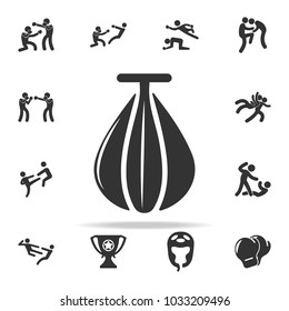 punching bag icon. Set of Cfight and sparring element icons. Premium quality graphic design. Signs and symbols collection icon for websites, web design, mobile app on white background