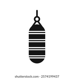 Punching bag icon Simple thin line flat symbol