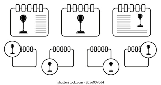 Punching bag icon. Sports Accessory icon. Sport element icon. Premium quality graphic design. Signs, outline symbols collection icon for websites, web design, mobile app on white background
