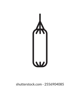 Punching bag icon Thin line art collection