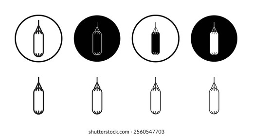 Punching bag icon Thin line flat illustration