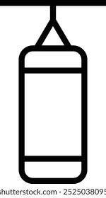 punching bag icon. Thin linear style design isolated on white background