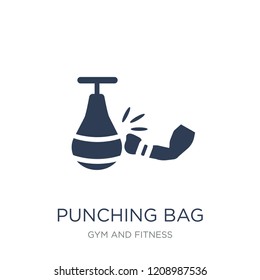 Punching bag icon. Trendy flat vector Punching bag icon on white background from Gym and fitness collection, vector illustration can be use for web and mobile, eps10