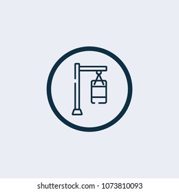 Punching bag icon vector
