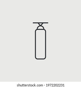 punching bag icon vector boxing training