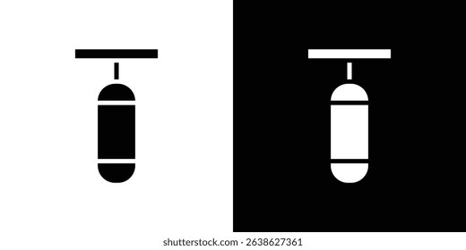 Punching bag icon Vector in flat style. Collection silhouettes