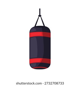 Punching bag icon vector, heavy bag vector illustration, martial arts training bag clip art, combat sports bag vector image, martial arts training equipment icon