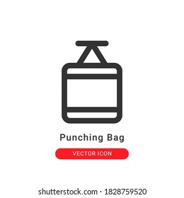 ilustración vectorial del icono de la bolsa de punzonado. diseño de contorno de icono de la bolsa de punzonado.