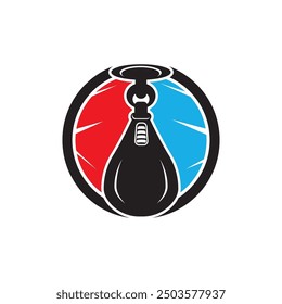 Punching bag icon vector illustration logo design