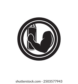 Punching bag icon vector illustration logo design