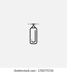 punching bag icon vector illustrator sign