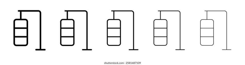 Punching bag icon Vector logo sign