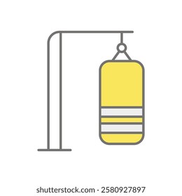 Punching Bag icon vector stock illustration