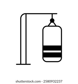 Punching Bag icon vector stock illustration