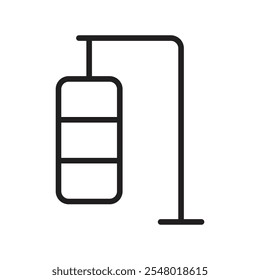 Punching bag icon web design in vector