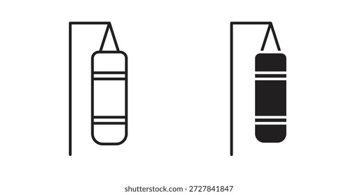 Ícones do saco de perfuração. Coleção de vetores de ícones de tópicos. ilustrações simples
