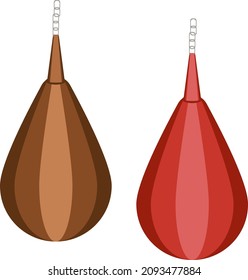 Punching bag, illustration, vector on a white background.