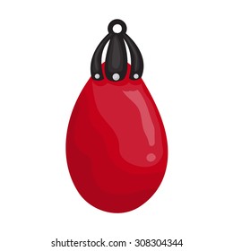 Punching bag isolated illustration on white background