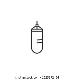 Punching bag line icon in simple design on a white background