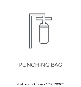 Punching bag linear icon. Punching bag concept stroke symbol design. Thin graphic elements vector illustration, outline pattern on a white background, eps 10.