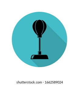 Punching bag long shadow icon. Simple glyph, flat vector of arrow icons for ui and ux, website or mobile application