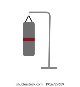 punching bag on white background