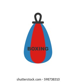 Punching bag on the white background. Vector illustration