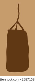 Punching bag silhouette vector illustration