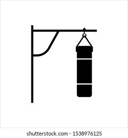 Punching Bag, Sport Boxing Punching Bag Vector Art Illustration