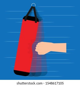 Punching Bag for training exercise in gym fight