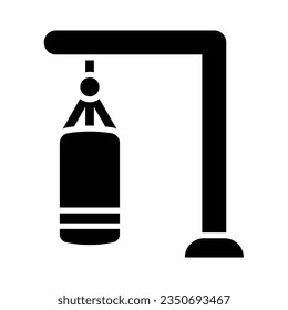Punching Bag Vector Glyph Icon For Personal And Commercial Use.
