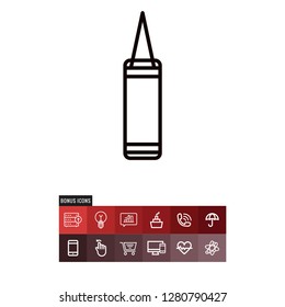  Punching bag vector icon