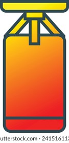 Punching Bag vector icon. Can be used for printing, mobile and web applications.