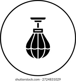 Icono de Vector del saco de boxeo. Se puede utilizar para aplicaciones de impresión, móviles y de Web.