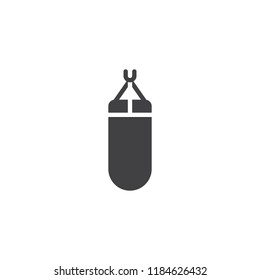 Punching Bag vector icon. filled flat sign for mobile concept and web design. Boxing bag simple solid icon. Symbol, logo illustration. Pixel perfect vector graphics