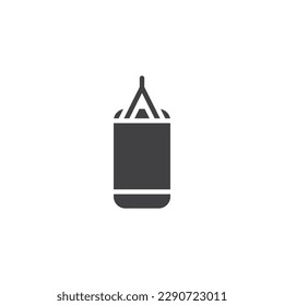 Beutel, Vektorsymbol. volles Flachzeichen für mobiles Konzept und Webdesign. Boxsack-Glyph-Symbol. Symbol, Logo-Abbildung. Vektorgrafik