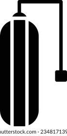 Punching Bag Vector Icon Glyph Style