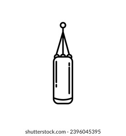 Punching bag vector icon set. vector illustration