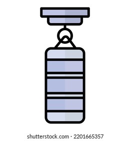 Punching bag Vector Icon which is suitable for commercial work and easily modify or edit it
