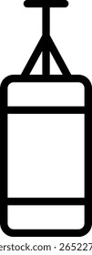 Punching Bag vector line icon design