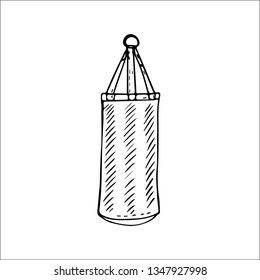 punching bag vector sketch
