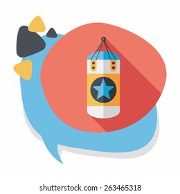 punching bags flat icon with long shadow,eps10