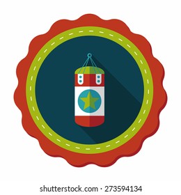 punching bags flat icon with long shadow,eps10