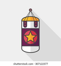 punching bags flat icon with long shadow,eps10