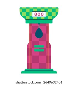 Punching bola boxe ilustração de teste seu jogo de carnaval de força onde um jogador acerta soco um alvo exibindo pontuação