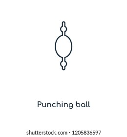 Punching ball concept line icon. Linear Punching ball concept outline symbol design. This simple element illustration can be used for web and mobile UI/UX.