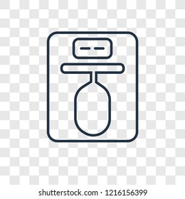 Punching ball concept vector linear icon isolated on transparent background, Punching ball concept transparency concept in outline style